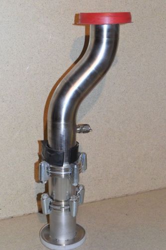 HEAVY DUTY VACUUM / LAB CURVED VALVE 25&#034; LONG 5&#034; OUTER DIAMETER (SV4)