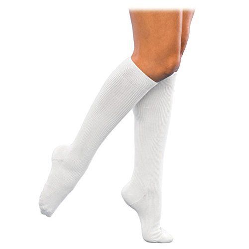 Women&#039;s Cotton Maternity Knee High Socks 15-20mmHg, B, White, #146CB00/M