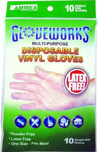Ammex Corporation Ammex GWV Gloveworks Vinyl Latex Free Glove, Powder Free,