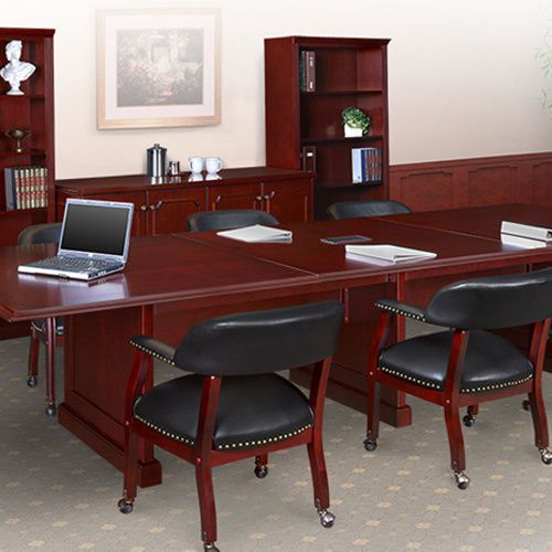 8 - 24 ft traditional boardroom table and chairs set conference room with &#039; foot for sale