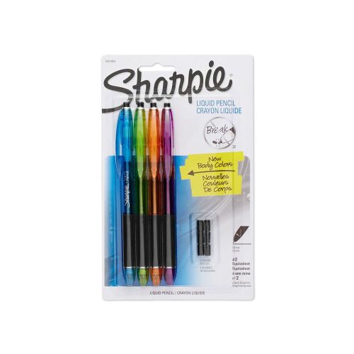 New Sharpie 1801864 Liquid Pencil 0.5mm Refill, Fashion Colors, 4-Pack