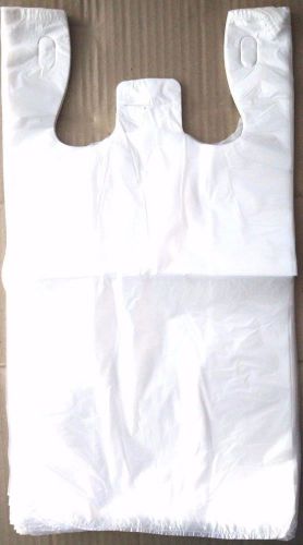 1/6 Pure White Plastic T-shirt Bag 12x6x21 NEW 1000 PC LARGE WHITE BAGS