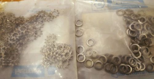 #10 external tooth lock washer and split lock washers (100pcs/ea) stainless for sale