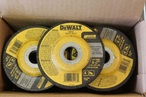 (25) DeWalt DW8404 4-1/2” x 1/4” x 7/8&#034; Aluminum / Soft Metal Grinding Wheel T27