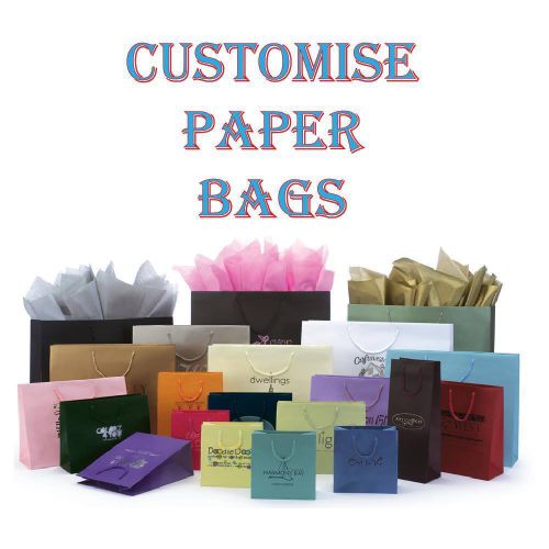 250 Custom Printed Bags Personalised Paper Bags Promo Bags Wholesale