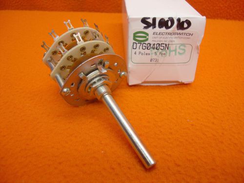 NEW Electroswitch D7G0405N Rotary Switch 4 Poles 5 Position