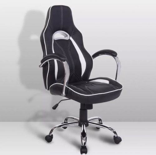 Homcom adjustable pu leather executive racing office chair high back swivel seat for sale