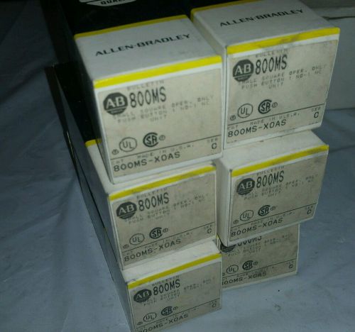*Lot of 6* Allen Bradley Square Push Button Operator 800MS XOAS