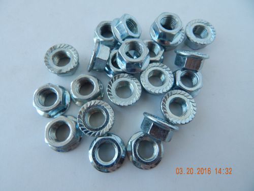 SERRATED HEX FLANGE NUT - LOCK NUT. 5/16 - 24.  ZINC  25 PCS.