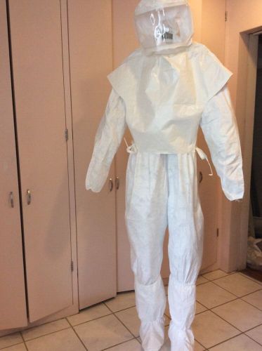 Fantastic white lab hazmat cleanup suit party event halloween clean room new for sale