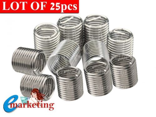 LOT OF 25PCS HELICOIL STAINLESS STEEL THREAD REPAIR INSERT M-8 X2D HI QUALITY