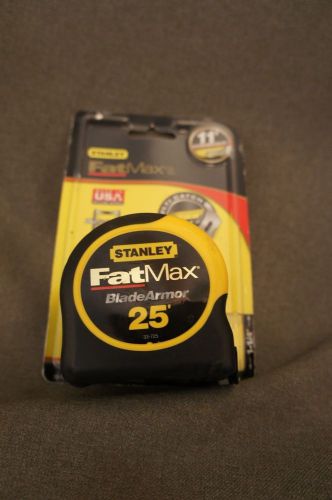 Stanley FatMax 25&#039; blade armor tape measure with multi catch hook. New.