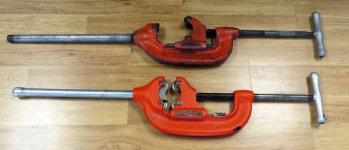Set of 2 ridgid wheel pipe cutter 44-s four wheel / 4-s heavy duty 2 to 4 inch for sale