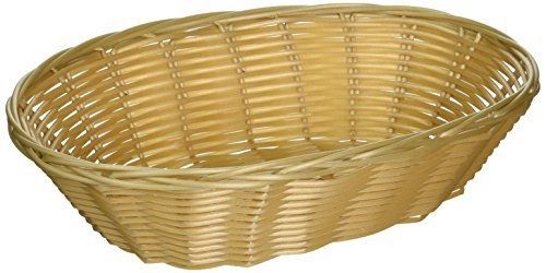 Update International Set of 12, Woven and Bread Natural Color Basket, Oval,