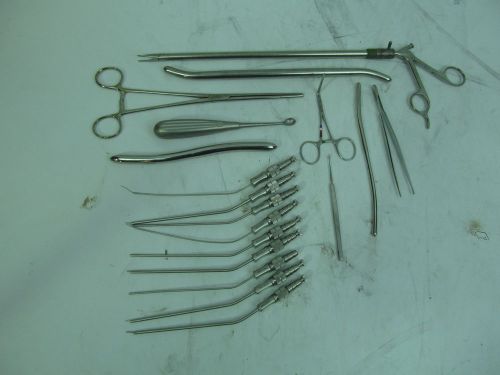 Assorted Surgical Instruments - Frazier Suction Tubes, Aesculap, Codman - 14822