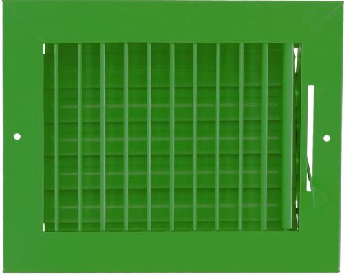 8w&#034; x 6h&#034; adjustable air supply diffuser - hvac vent duct cover grille [green] for sale