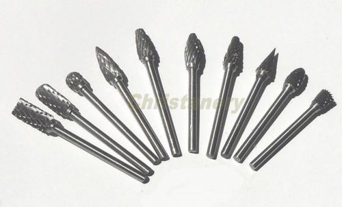 1/8&#034; Tungsten Carbide Burr 3mm Rotary Cutter files Set CNC Engraving CED 6mm