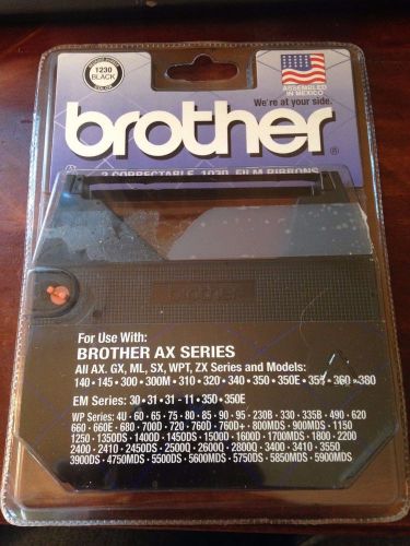 Brother 2 Pack Correctable 1030 Film Ribbons 1230 Black
