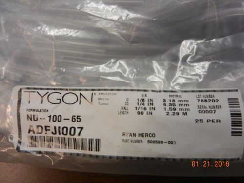 Tygon tubing #-adfji007 1/8&#034; id - 1/4&#034; od - 1/16&#034;wall 90&#034; length - 25pcs for sale