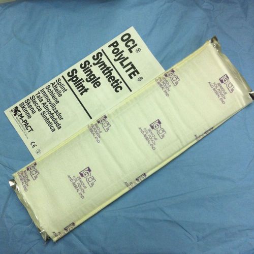 Box of 5 ocl polylite synthethic single splint 15&#034; water activated for sale