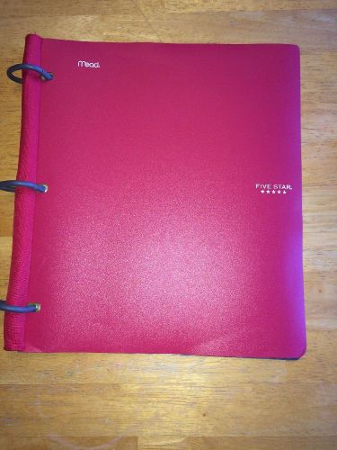 Five Star Flex Red NoteBinder, 1-Inch Capacity, 11.5 x 11 Inches, Notebook and