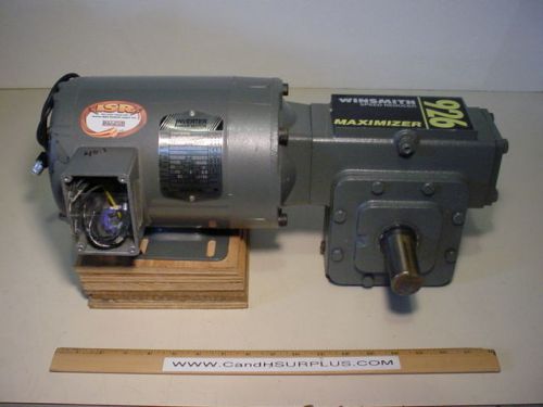 Baldor 3/4 HP motor TEFC with 5:1 gearbox 3 phase  208/ 230/460 350 rpm