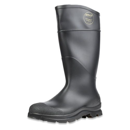 Servus comfort technology 14&#034; pvc steel toe men&#039;s work boots black 10 for sale