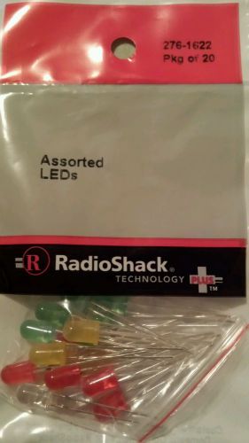 Radio Shack Assorted LED&#039;s Light Emitting Diodes  276-1622 - PK of 20