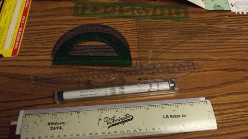 Misc calculator and stencil design pieces hilman gage-it k_e 57 helix for sale