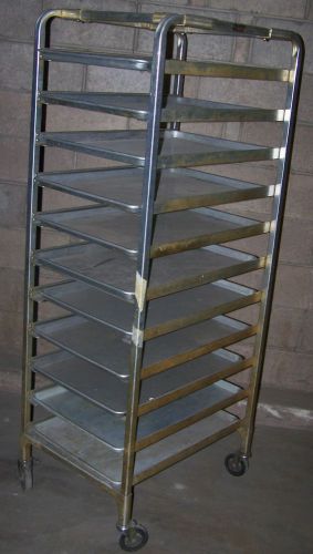 Precision bakery racks w/ 11 sheet pans aluminum for sale