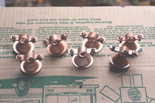 1/2&#034; copper pipe hanger bell total 7 for sale