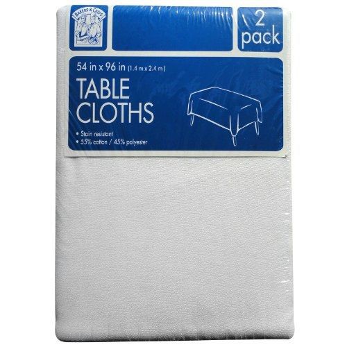 Daily Chef Rectangular Tablecloth, White (54&#034; x 96&#034;, 2pk.)