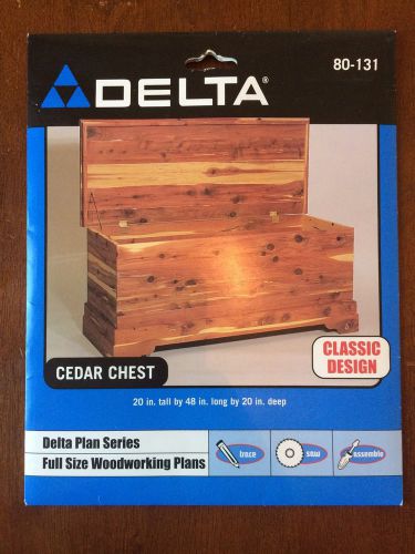 NEW Delta Full Size Woodworking Plans #80-131 Cedar Chest