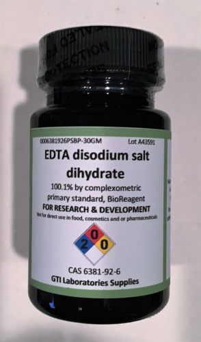 EDTA disodium salt dihydrate 100.% by complex., primary standard BioReagent, 30g