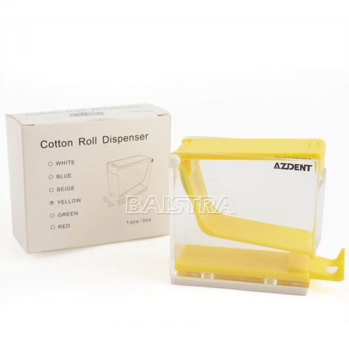 4 Pcs Dental Cotton Roll Dispenser Holder Organizer Case Yellow