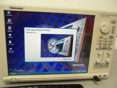 9231 tektronix tla7012 logic analyzer touch screen w/ tla7aa4 &amp; tla7pg2 for sale