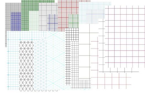Lot of 20 Desing Paper Graph Notebook &#034;ONLY Printable A4 PDF&#034;