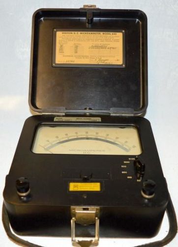 Weston DC 5-500 Microammeter Microamperes-Model 622 - 1961 Vintage