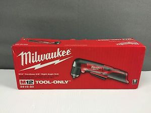 Milwaukee 2415-20 M12 12v Lo-ion 3/8&#034; Cordless Right Angle Drill (I-319CJ)