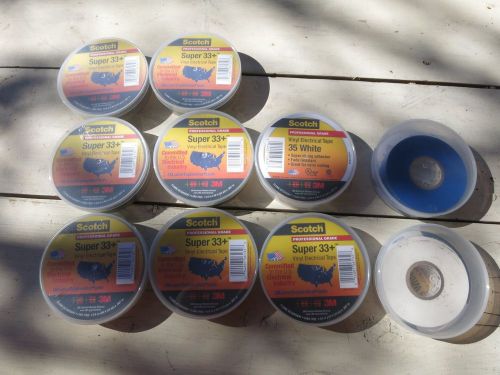 3m super 33+ and 35 vinyl electrical tape 3/4&#034; x 52&#039;  10 rolls see description for sale