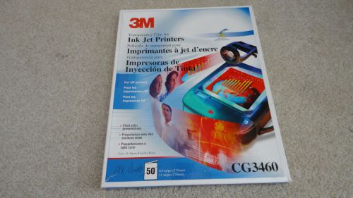 3M Transparency Film for Ink Jet Printers(For HP Printer) #CG3460 Opened Box