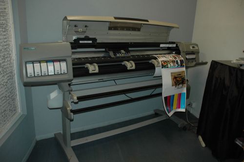 Hp hewlett packard designjet 5000, 60-inch printer c6095v + 81cyan and 81magenta for sale