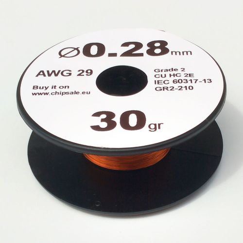 0.28 mm 29 AWG Gauge 30 grams (~50 m) Enamelled Copper Magnet Enameled Wire Coil
