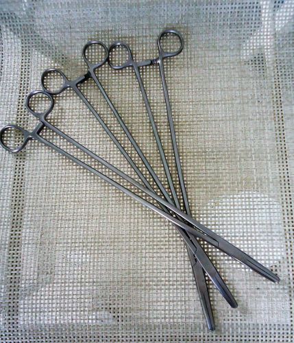 Lot of 3 new 14&#034; straight hemostat forceps locking clamps stainless steel for sale