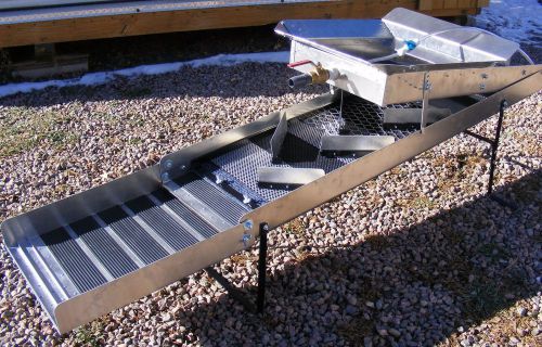 Gold buzzard high banker 12 inch-sluice- with tom tom / washer hose for sale