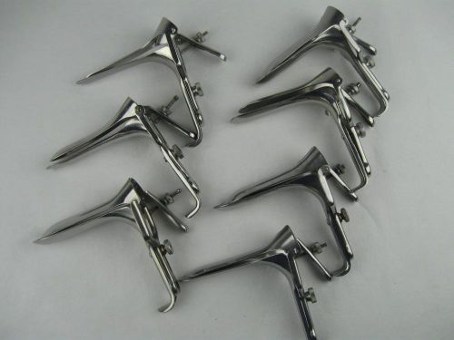 LOT OF 7 VINTAGE VAGINAL SPECULUMS STAINLESS STEEL MILTEX SM.MED.LGE.30-62