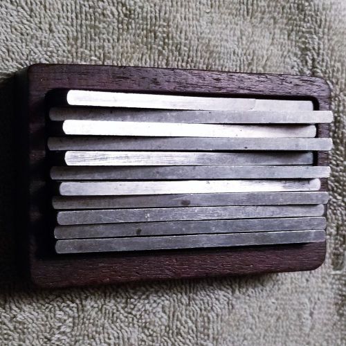 Vintage lot of 11 machinist angle degree blocks (1/2 1 2 3 4 5 6 7 8 9 10°) for sale