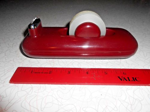 VINTAGE 1981 ELDON OFFICE PRODUCTS TAPE DISPENSER, RED-W/TAPE