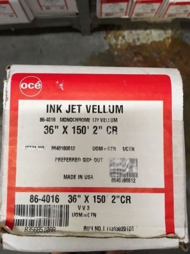 Oce ink jet vellum 17#   36&#034; x 150&#039; 2&#034; core- 86-4016 for sale