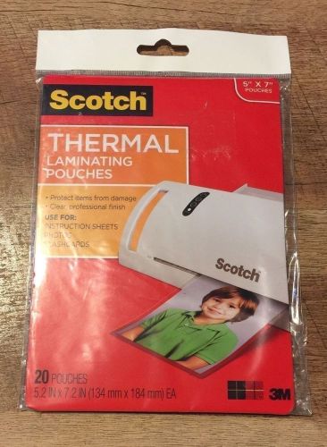 Scotch Thermal Laminating Pouches, 5 x 7-Inches, 20-Pouches (TP5903-20)